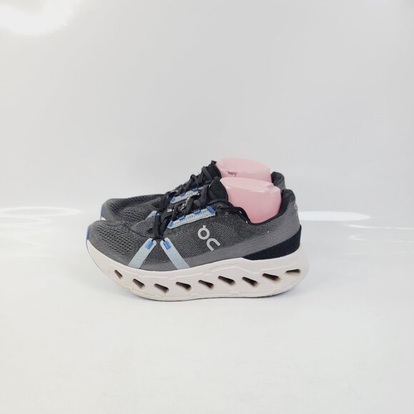 On Run Women's Black Frost Cloudeclipse Mesh Athletic Running Shoes Size US 9.5 - Picture 2 of 7